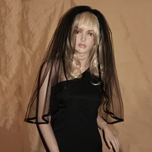 Кружево цвета слоновой кости Свадебная вуаль 1 слой локоть Длина Свадебные вуали с гребешком