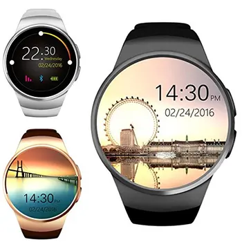 

Bluetooth Smart Watch IPS Round Touch Screen Phone SIM Card Slot Sleep Monitor Heart Rate Pedometer IOS Android Device