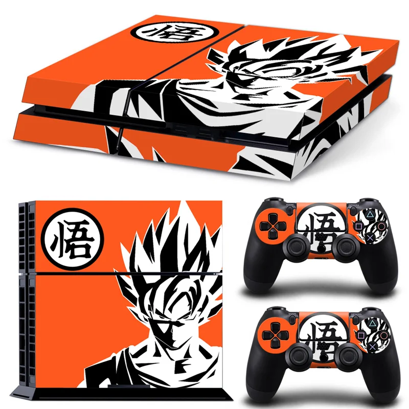 Dragon Ball виниловые наклейки для sony Play Station 4 консоли и 2 Наклейки на регулятор PS4 стикер