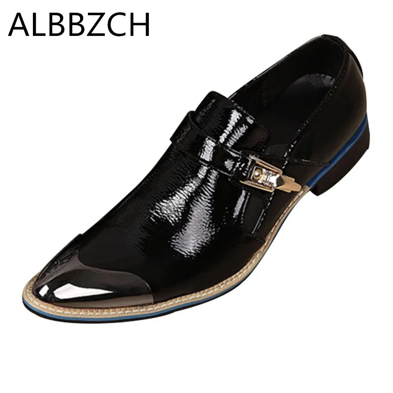 46 Sapatos 1 Negócios Grandes Us12 3 Festa Moda Casual De Apontou Carreira Couro Novos Trabalho Homens Brilhantes Fivela 2 Estaleiros Homem Toe HTUYqfw