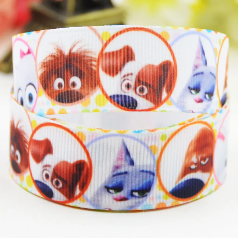 

7/8'' (22mm) The Secret Life of Pets Character printed Grosgrain Ribbon party decoration satin ribbons X-02068 OEM 10 Yards