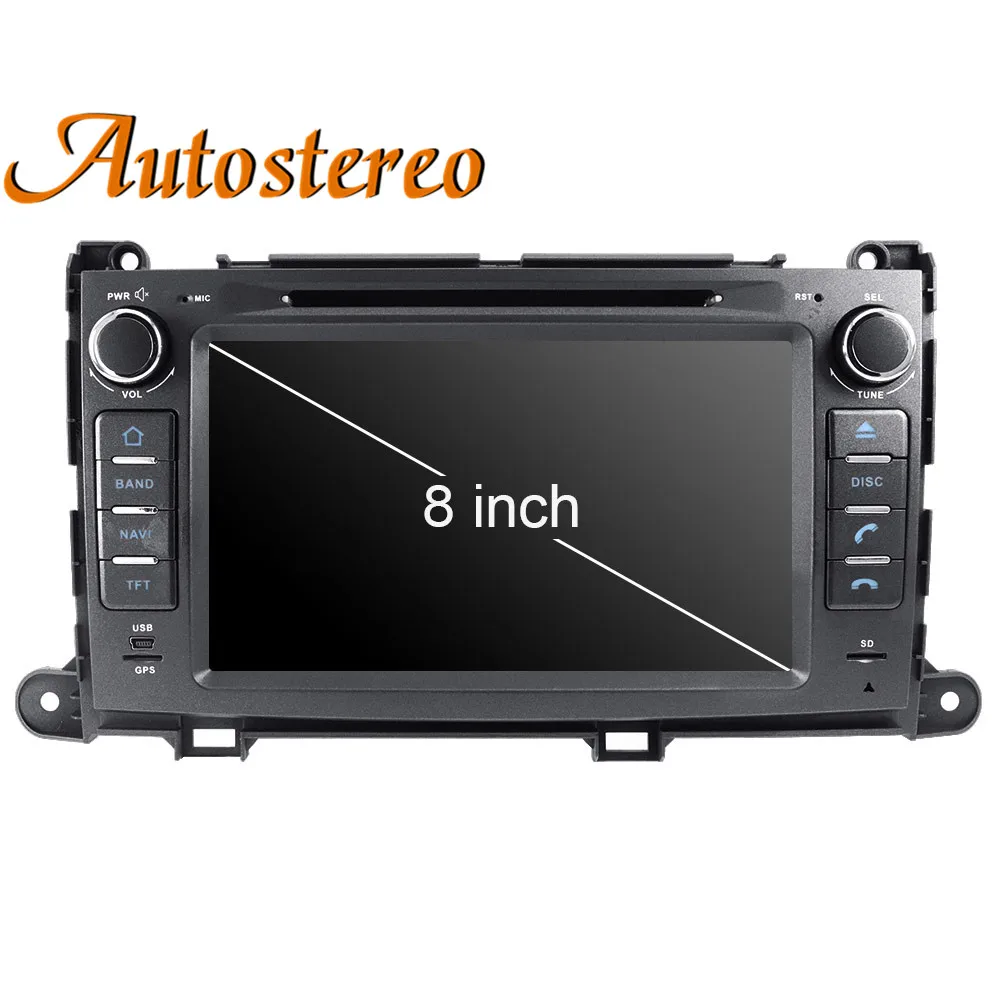 Sale Android 8 Car GPS Navigation Car DVD Player for Toyota Sienna 2009+ 4GB RAM PX5 radio tape recorder multimedia player head unit 1