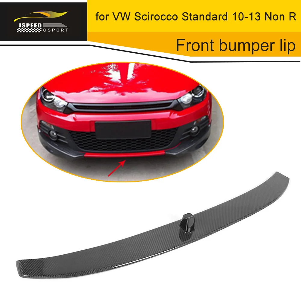 Carbon fiber center lip installed under the front bumper Front bumper