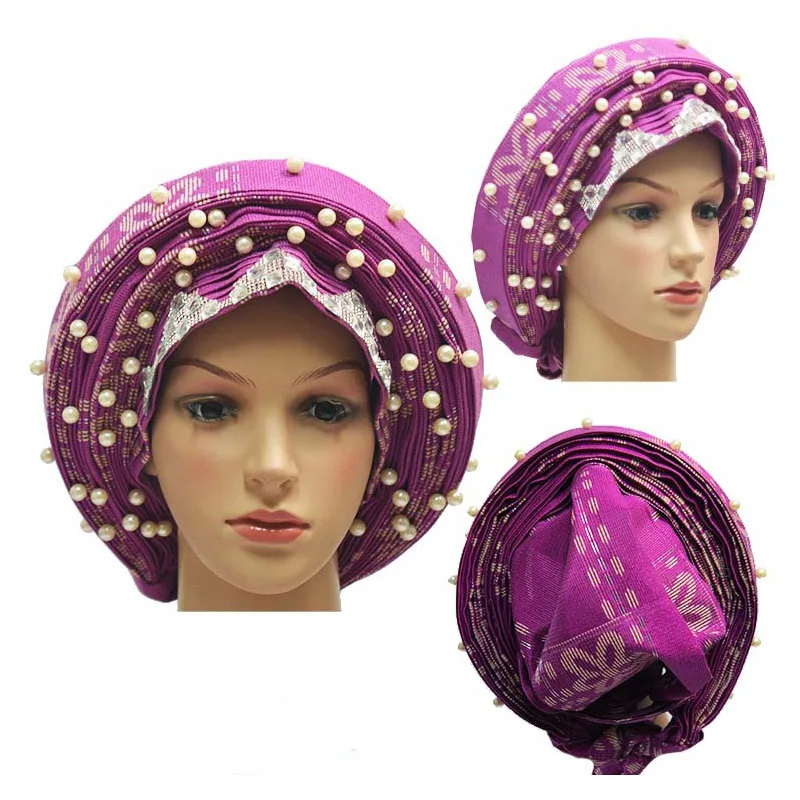 17 цветов Нигерия Авто gele Африканский головной убор aso oke тюрбан нигерийский