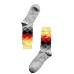 Длинные хлопковые Книги по искусству мужской бренд Happy SOCK градиент носок конфеты лето-осень Стиль Хлопок Свадебные носок Для мужчин колена