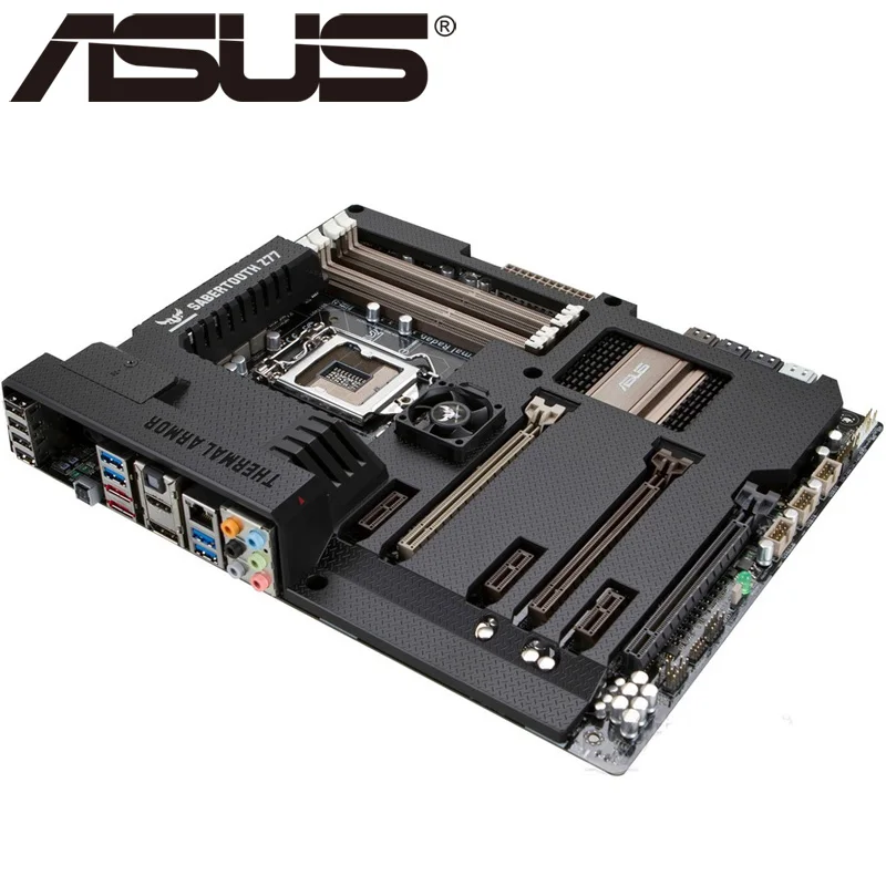 Asus SABERTOOTH Z77 настольная материнская плата Socket LGA 1155 i3 i5 i7 DDR3 32G ATX UEFI BIOS оригинальная