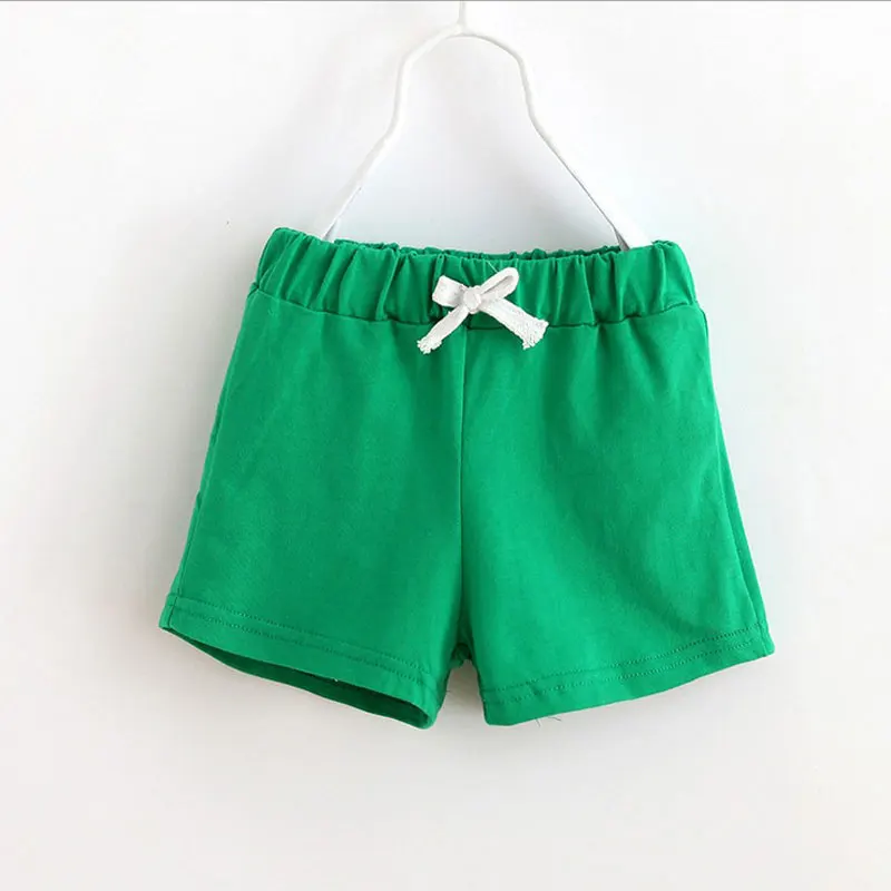 1 предмет, мягкие хлопковые короткие детские штаны для мальчиков и девочек летние детские Шорты повседневные детские шорты брюки детские одежда - Цвет: Green