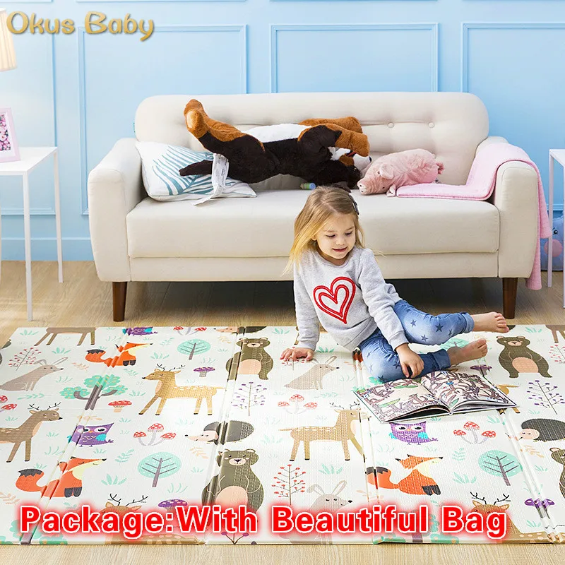

2019 Cartoon Baby Play Mat XPE Puzzle Children's Mat Thickened Tapete Baby Room Crawling Pad Folding Mat Infant Carpet