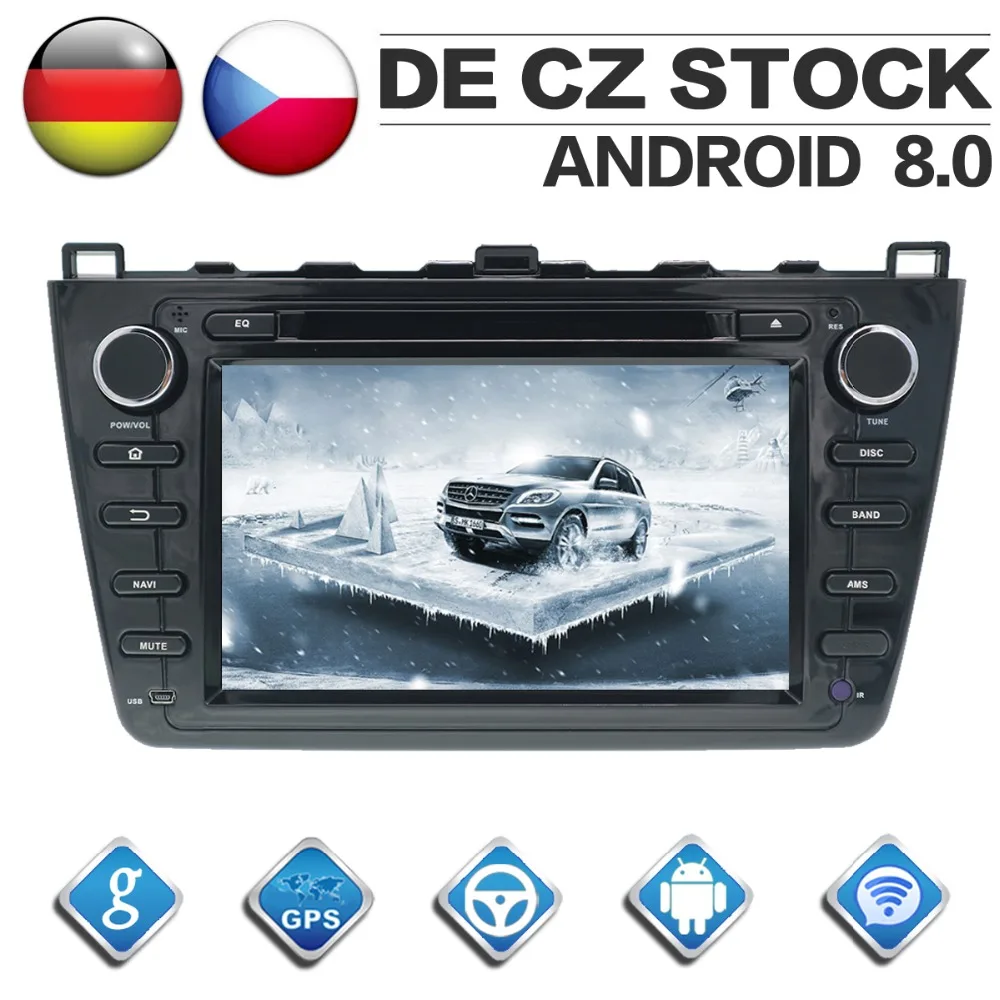 2 Din 4G + 32G Android 8 0 автомобильное радио для Mazda 6 Atenza 2008 2009 2010 2011 2012 четырехъядерный GPS
