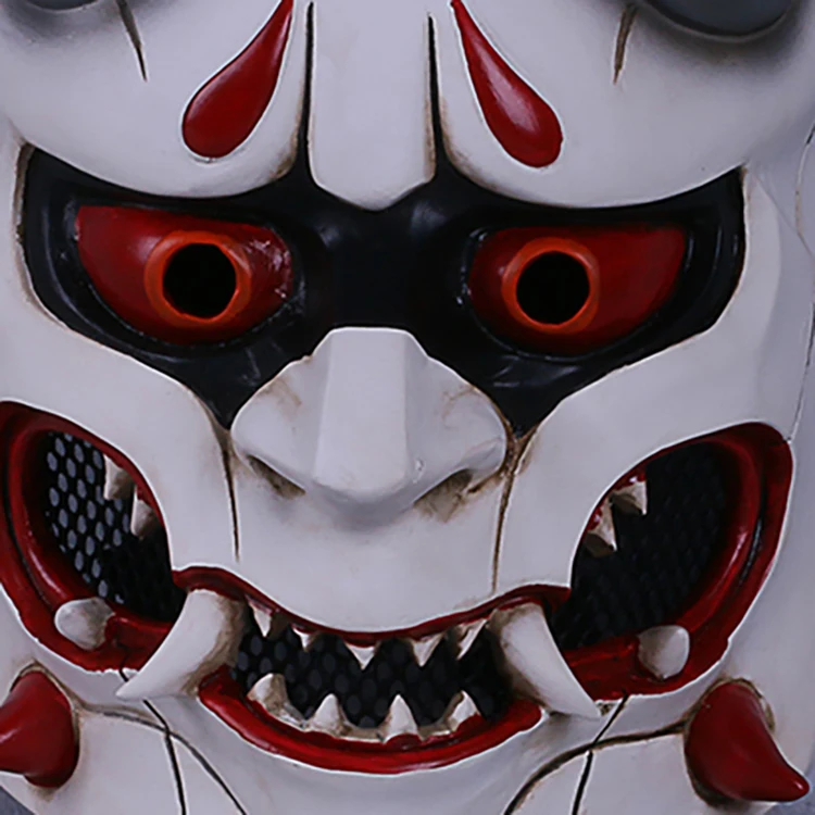 Game OW Genji Skin Oni Mask Cosplay Mask Resin  Hero Mask Prop for Halloween Party Use Gift 222