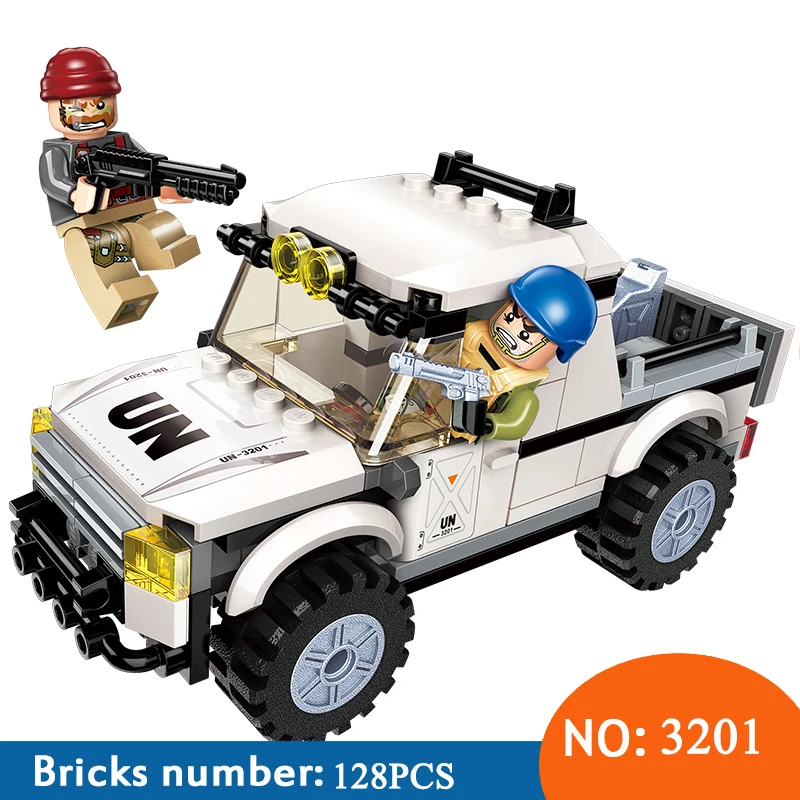 Enlighten 3201 128 шт военные войны город серии гром Миссия опасность горный автомобиль