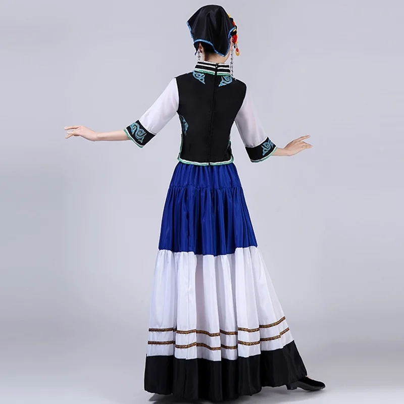 Hmong clothes design women Chinese traditional folk dance costumes modern hmong clothes thnic stage dance wear AA4596
