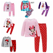 Детские пижамы, комплекты одежды из хлопка, новые детские пижамы с рисунками для девочек, пижамы, домашняя одежда на осень и зиму