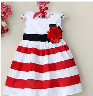

Pudcoco Girls Summer Dress Toddlers Party Dresses For Girls Kids Clothes Flower Striped