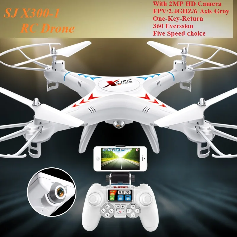 

New SJ X300-1 Quadcopter RC Drone 4CH 2.4G Airplane With HD Camera FPV LED Light Headless Mode 4D Eversion toy