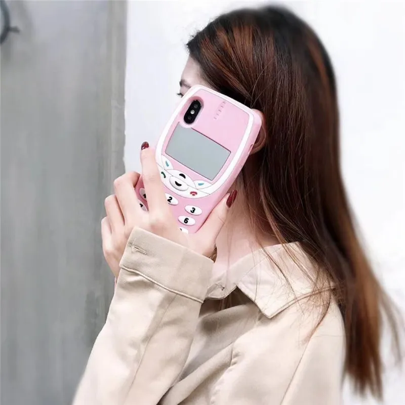 Старый силиконовый чехол для мобильного телефона iphone 11 Pro Max Xr X Xs Max 6 7 8 Plus, чехол с 3D рисунком, милый противоударный чехол