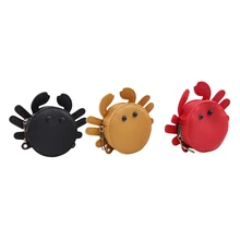 Creative Crab Zero Wallet Lady's Coin Bag Key Case Casual Mini Bag Children Keep The Purse Lovely Cartoon Pendant Kawaii