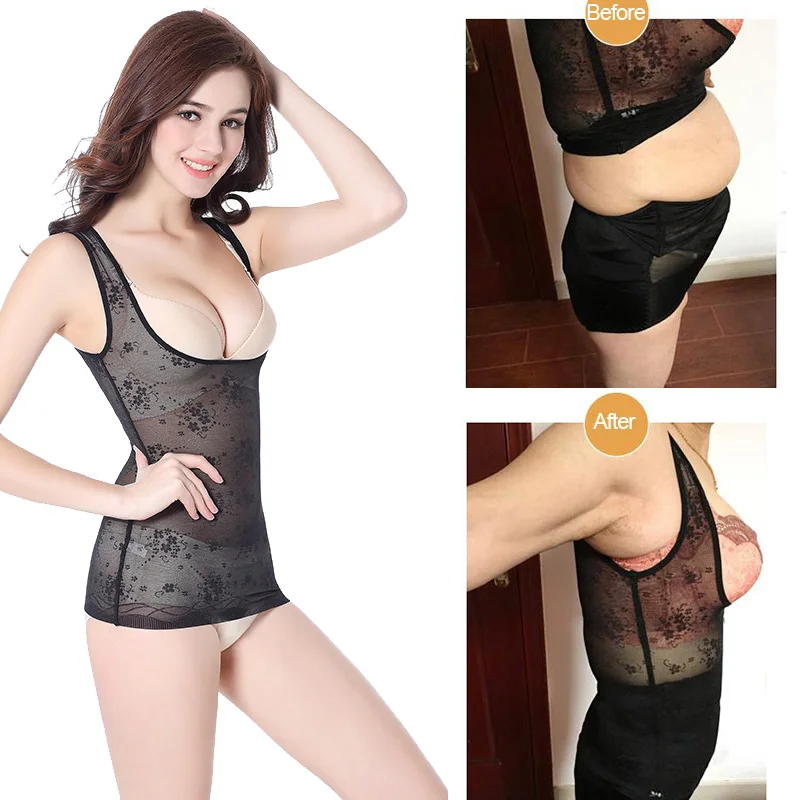 

Women Sexy Lingerie Shaper Slim Up Lift Bra Slimming Tank Top Body Shaper Removable Shaper Underwear Vest Corset Shapewear