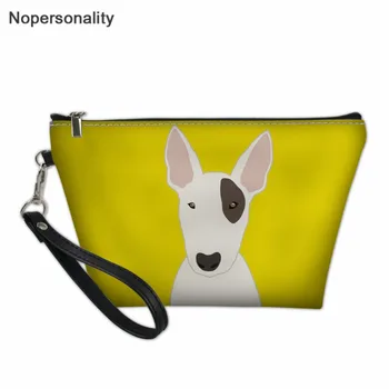 

Nopersonality Yellow Women Cosmetic Bag for Make Up Fminine Portable Travel Toiletry Bag Zipper Women Handbag Makeup Pouch