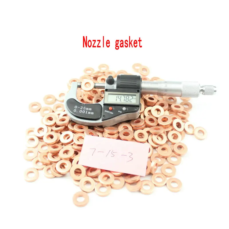 

100 pcs/lot DEFUTE F00VC17506(7mm*15***3mm) COPPER washer F 00V C17 506 Auto Injector Spare Parts Copper Shim
