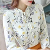 Blusas Women Tops Blouses Ladies Chiffon Long Sleeve Floral Shirt Women Slim Camisas Mujer Plus Size Chemise Femme White Black ► Photo 3/6