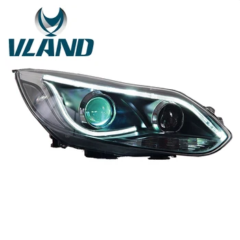 

VLAND Factory For Headlamp For Focus LED Headlight 2012 2013 2014 2015 DRL H7 Xenon Lamp Plug And Play Design LED Head Light 35W