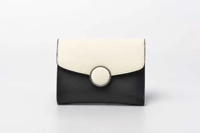 

2 fashionable small fresh leather simple short wallet Ladies Large Wallet multi-card BM60047 190412 bobo