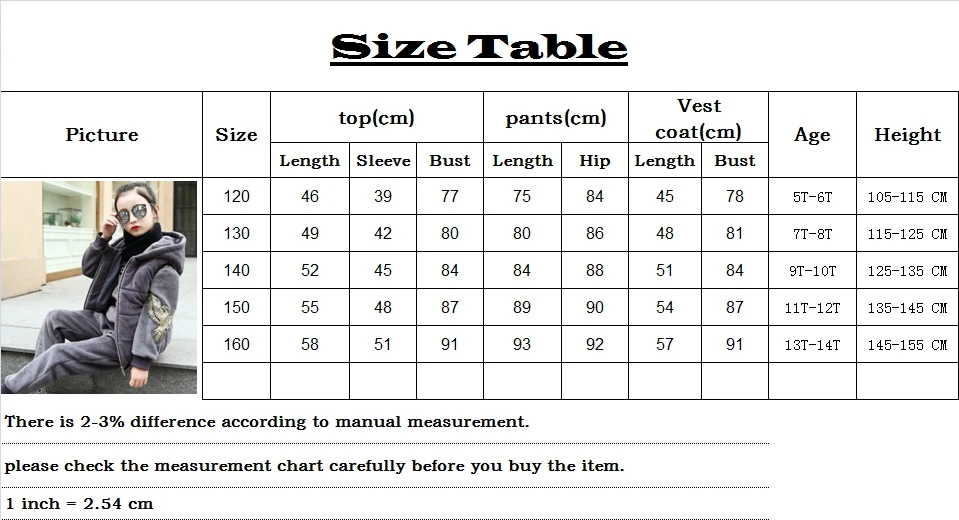 Baby Christmas clothing set Girls Children's thick warm clothes set infant plus velvet sport three Pcs suit sets For Teenage 5-14Y kids clothing (1)_