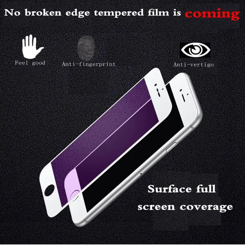 Xwmkai 3D мягкий край полный экран закаленное стекло для Iphone 6s 7 8 Plus защита экрана с