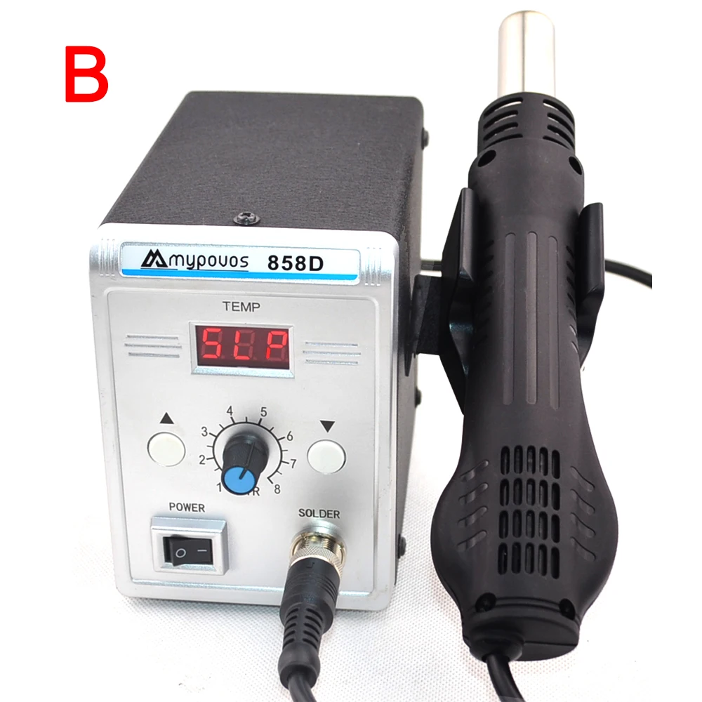 Goedkoop MYPOVOS 700W 858D Soldeerstation LED Digital Soldeerbout desoldeerstation BGA Rework Soldeer Station Heteluchtpistool 220V