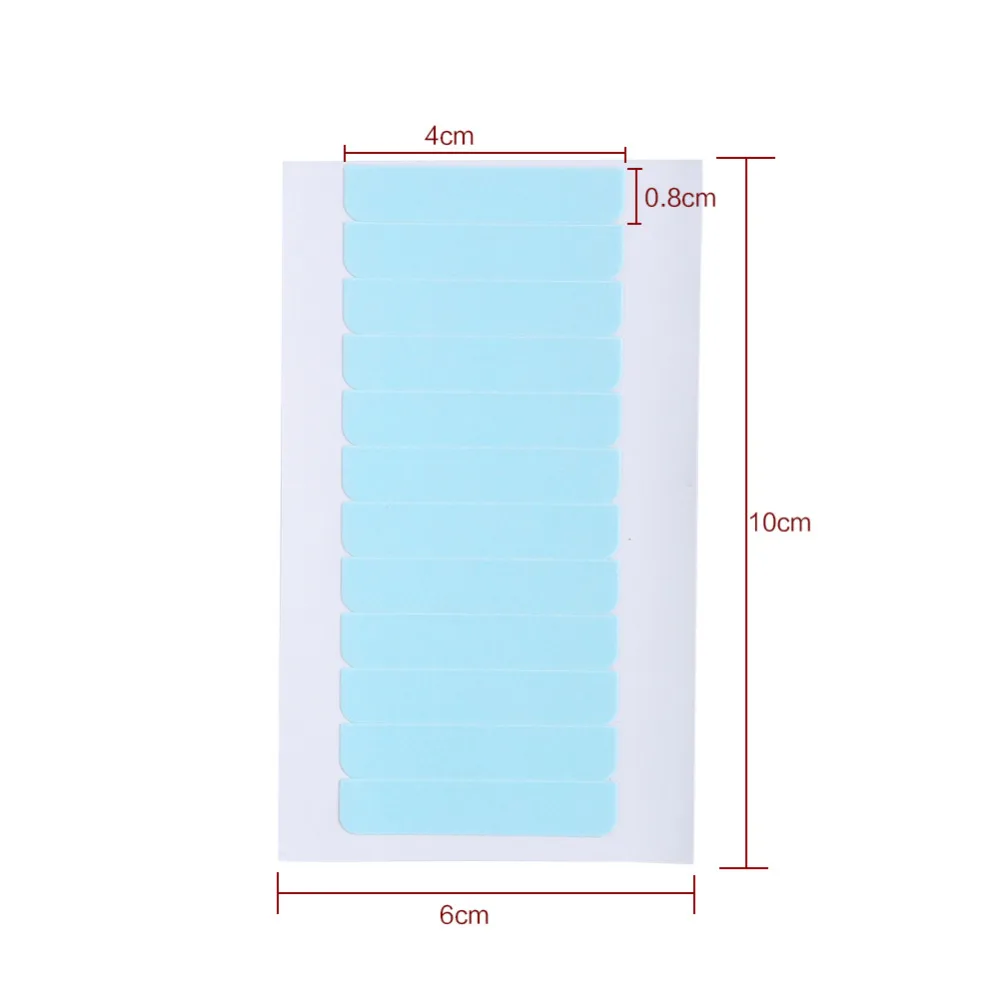 60 шт./пакет на Клейкой Ленте имитирующей кожу волосы для наращивания двухсторонней клейкой супер лента вкладка голубая Водонепроницаемый безвредные красоты средство для наращивания волос