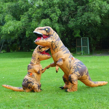 

Inflatable Dinosaur Costume T REX Costume Jurassic World Park Blowup Dinosaur Halloween Cosplay Costumes For Adult Kid