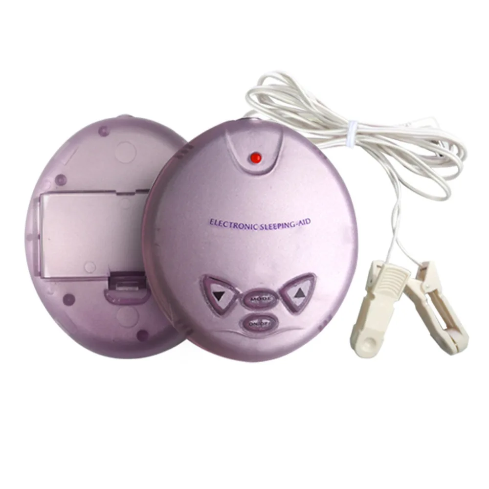 Mini TENS EMS Massage Ear Clip Electrode Sleep Insomnia Acupuncture Therapy Machine Sleep Better and Fight Depression Massager