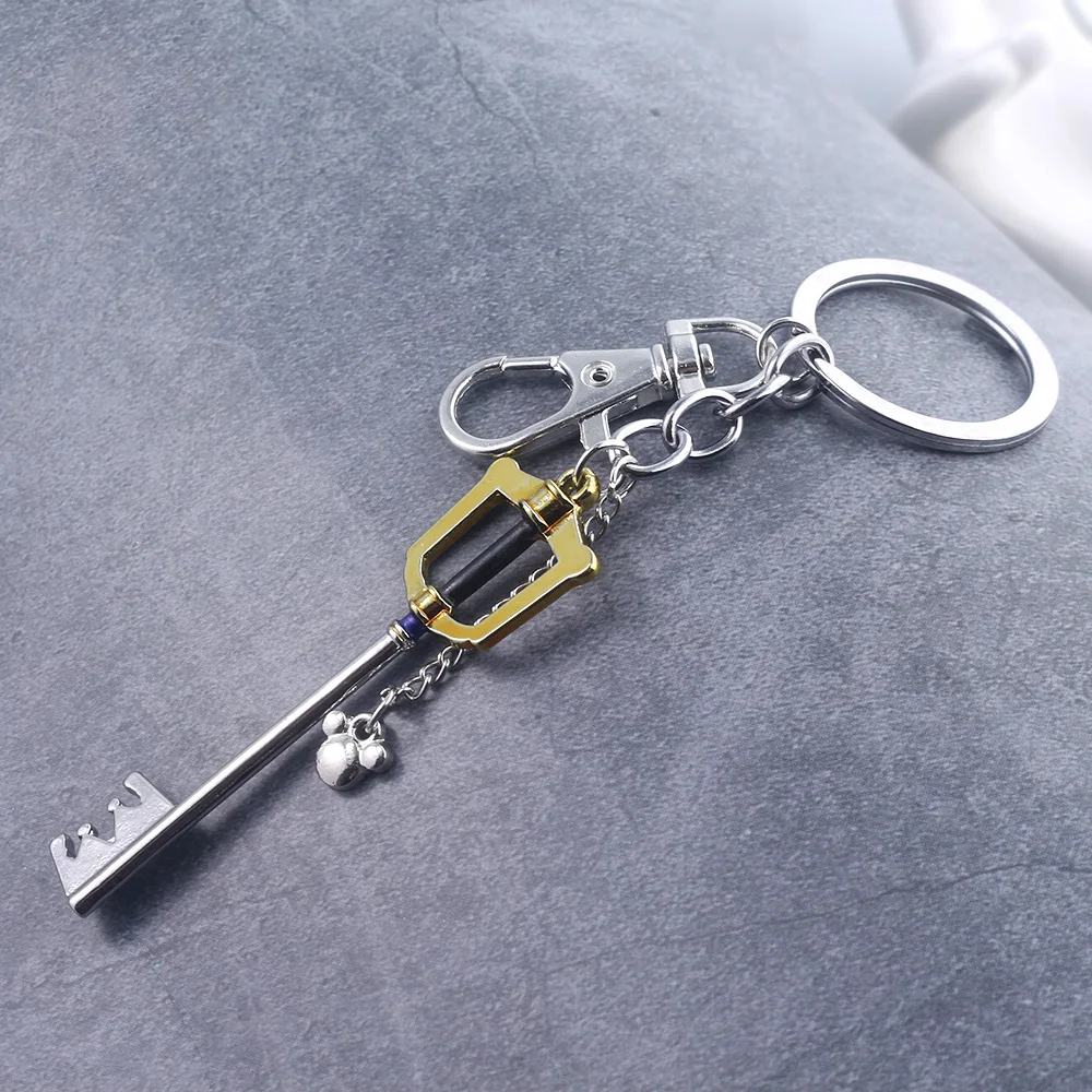 SG Hot Game Kingdom Hearts Key Keychains Sora Crown Roxas Keyblade Paopu Fruit Weapon Pendants Keyring For Men Car Jewelry Gift game keychain