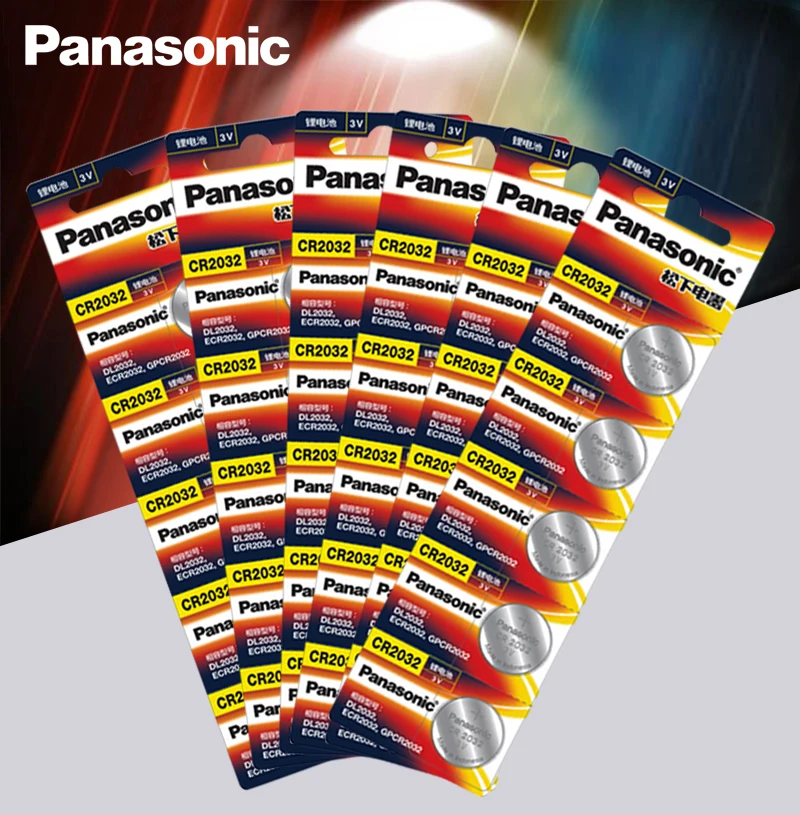 

Panasonic Original 30pcs/lot cr 2032 Button Cell Batteries 3V Coin Lithium Battery For Watch Remote Control Calculator cr2032