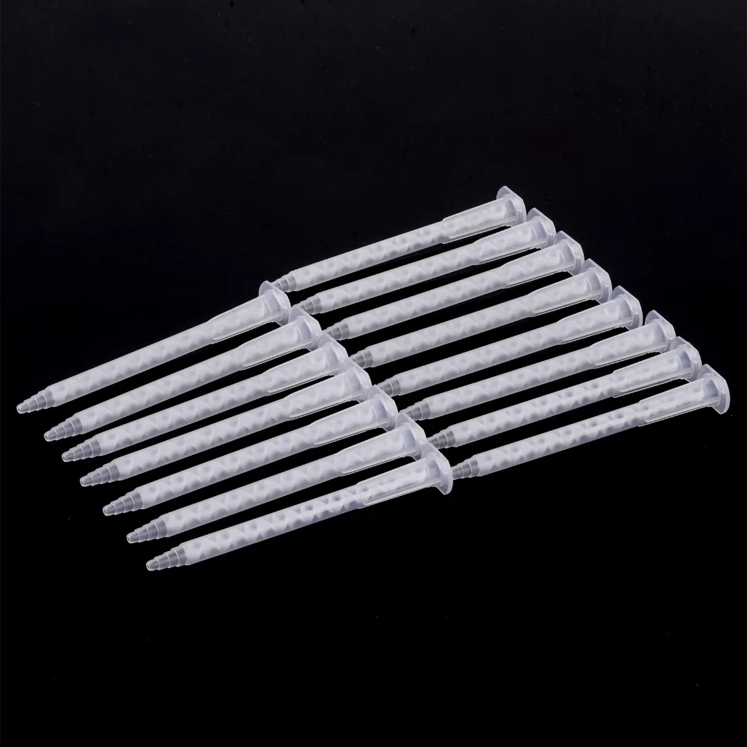 15pcs/lot Plastic Mixing Nozzle 103mm 50ML MA5.4-17S Dual Cartridge Epoxy Static Mixer Mixed Nozzles for Mixing Glue