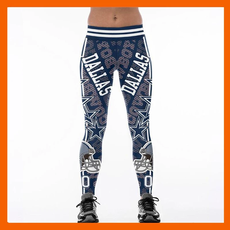 DALLAS 3D PRINT COWBOY WOMEN LEGGINGS HIGH WAIST LEGGING