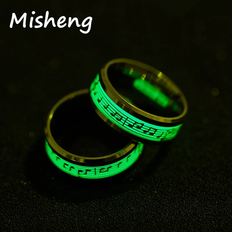 Misheng Новинка 2019 светящееся кольцо музыка Stave креативный темперамент светятся в