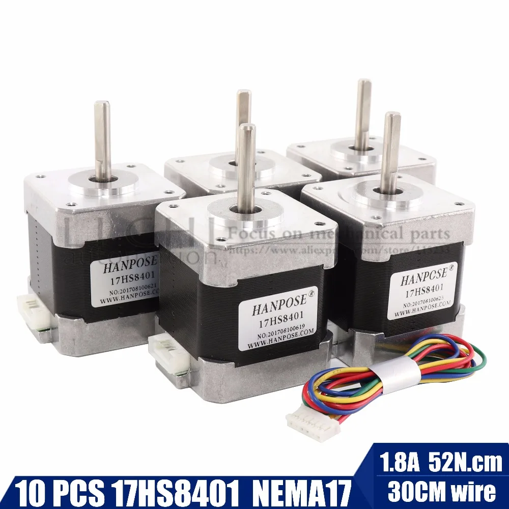 4-свинцовый Nema17 шаговый двигатель 42 Мотор Nema 17 мотор 42BYGH 1.8A 55N. См (17HS8401) для ЧПУ XYZ |