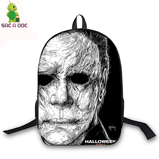 Horrible Nightmare Halloween Michael Myers Backpack Children School Bags Women Men Laptop