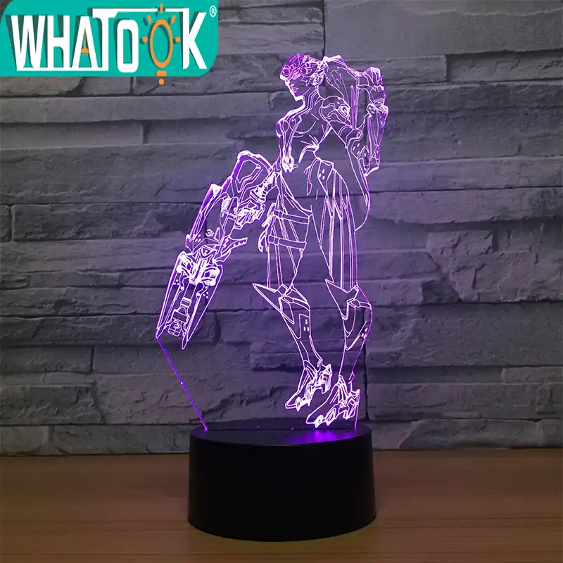 Overwatchウィドウメーカー3dデスクランプ7変色3d夜の光キャラクターモデルイリュージョンbulbingランプbutoon Usb Led Led ナイトライト Aliexpress Overwatchウィドウメーカー3dデスクランプ7変色3d夜の光キャラクターモデルイリュージョンbulbingランプbutoon Usb Led Led ナイトライト Aliexpress