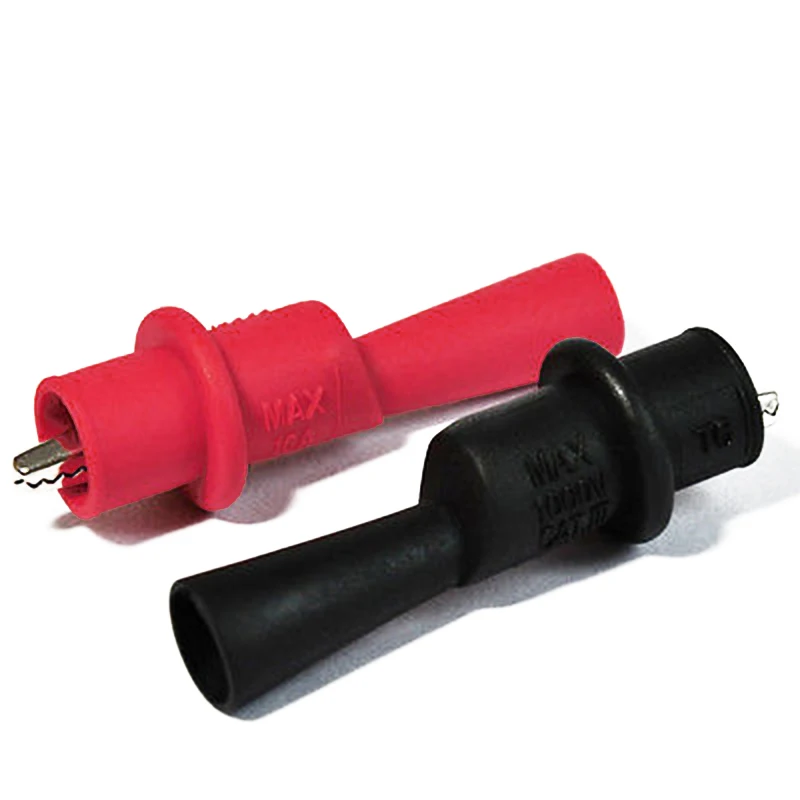 2pcs Insulated Test Alligator Clips Multimeter Test Lead Meter Alligator Clip Crocodile Clamp Probe