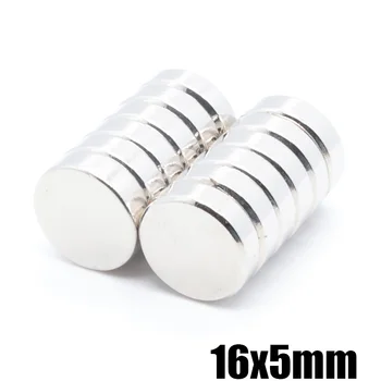 

20pcs 16x5 mm N35 Strong Neodymium Magnet 16x5mm Round Rare Earth Permanet Magnets 16*5mm Packaging Magnet Fridge Magnet