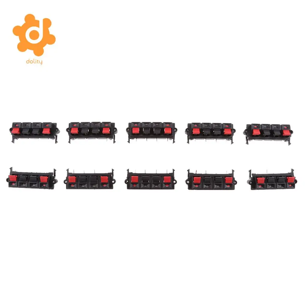 4 Way Jack Spring Speaker Push Connector Terminal Strip Block