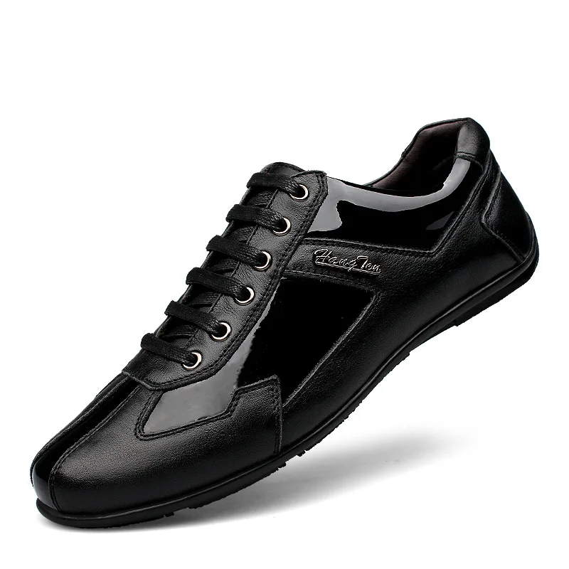 Новинка; Высококачественная Спортивная тарелка из натуральной кожи на шнуровке в британском стиле; удобная мужская обувь; размеры 36-48