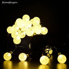 Feimefeiyou Глобус открытый Солнечный гирлянды 20 светодиодный 30 светодиодный Сказочный пузырь хрустальный шар украшение для вечеринки огни