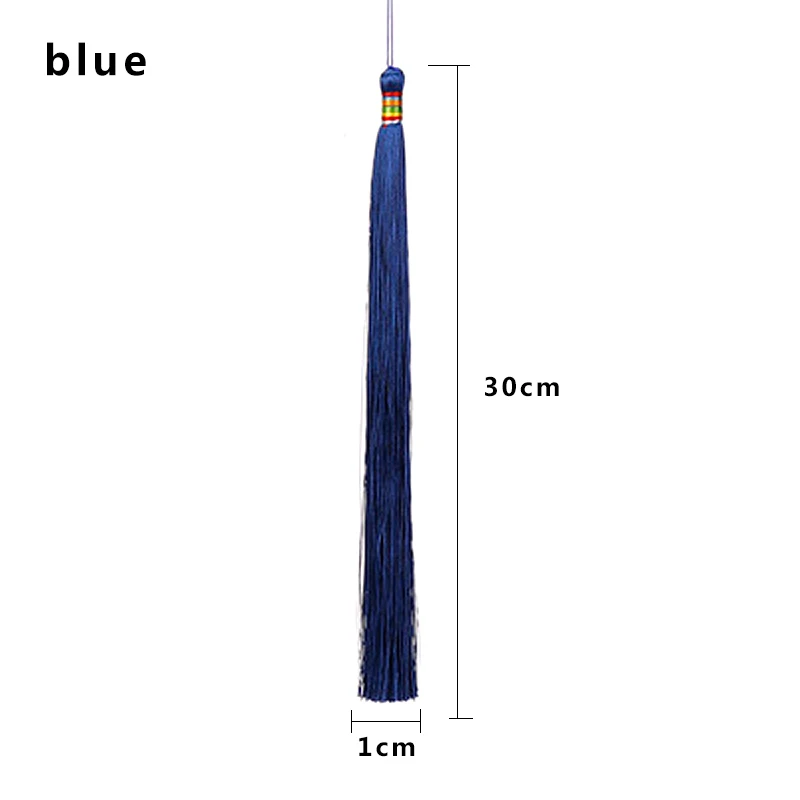 30 см длинная разноцветная хлопковая шелковая кисточка для сережек, Очаровательная подвеска, сатиновые кисточки, сделай сам, изготовление ювелирных изделий на заказ - Цвет: 30x1cm