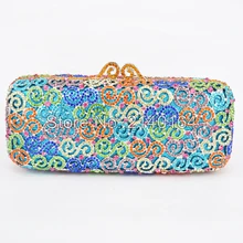 Роскошная обувь с украшением в виде кристаллов клатч спираль зерна diamond Pochette Свадебные Для женщин Кошелек Дизайнеры дамы сцепления Вечерняя сумочка; BS010 Пром сцепления 259