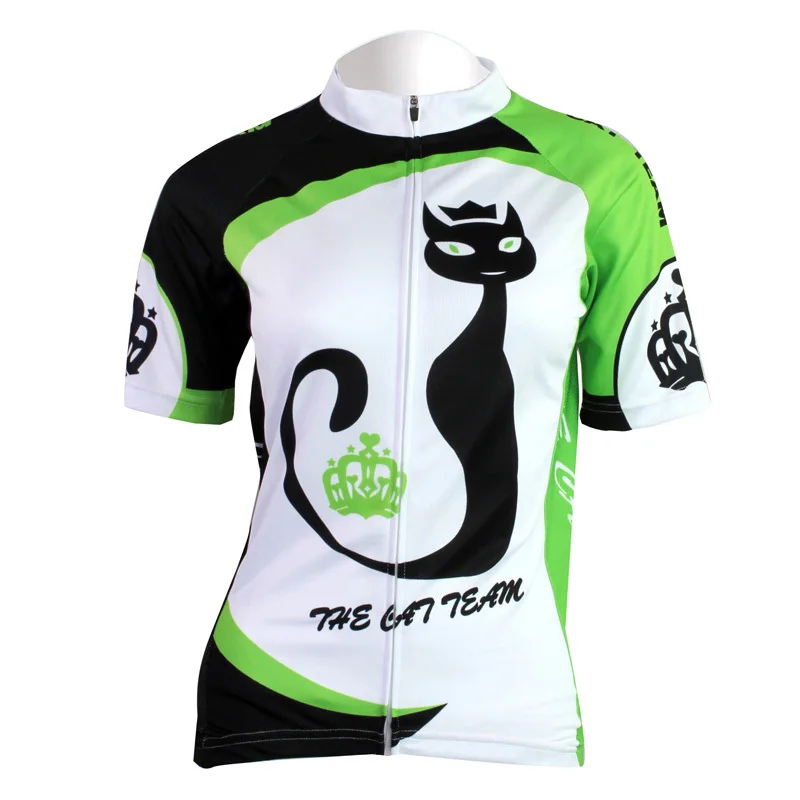HOT SALE 2014 Aliensports New Women's Cycling CAT Shirt Bicycle Jersey