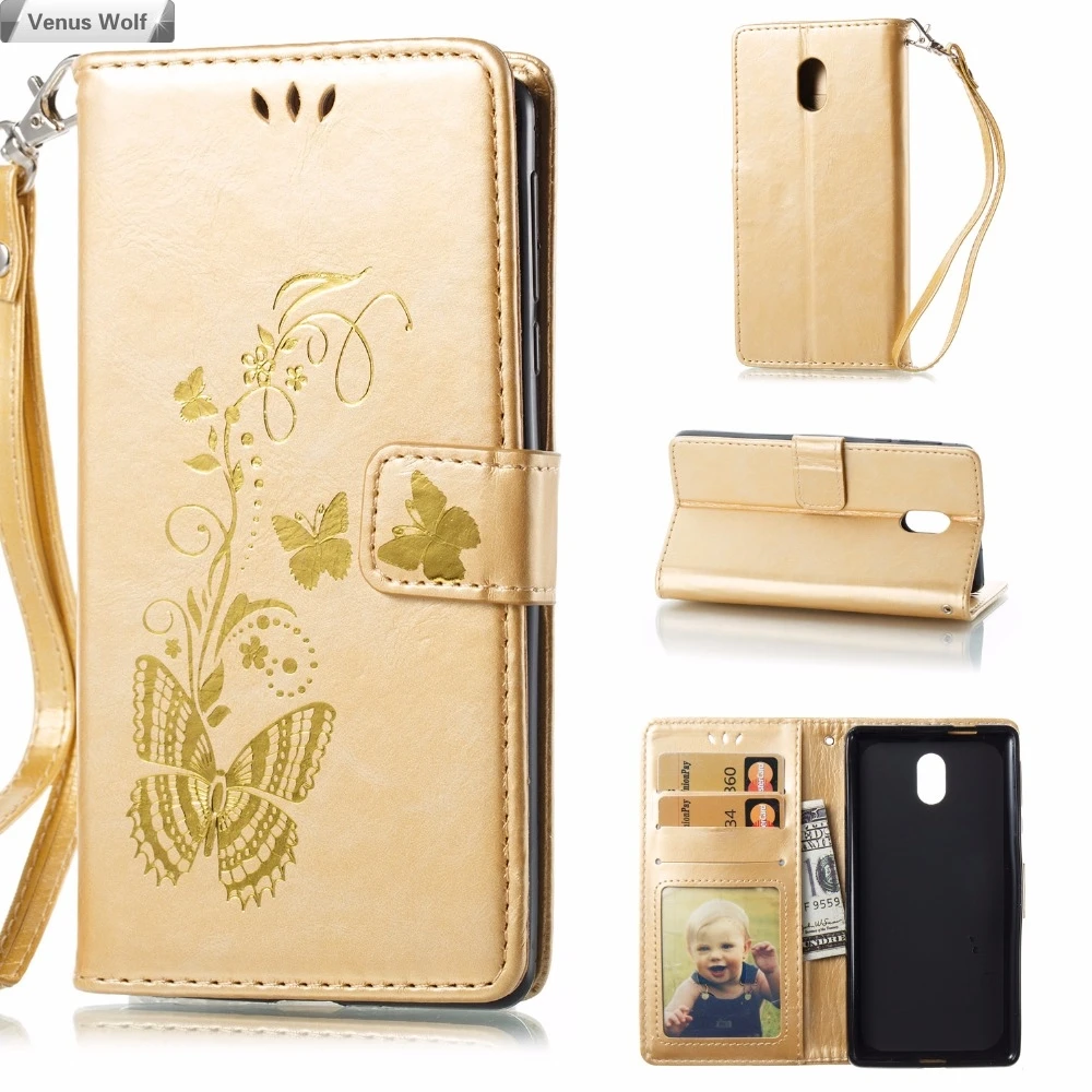 

Flip Case for Nokia3 TA-1032 TA-1020 Case Phone Leather Cover for Nokia 3 Global Dual TA 1032 Butterfly Wallet Silicone Cases